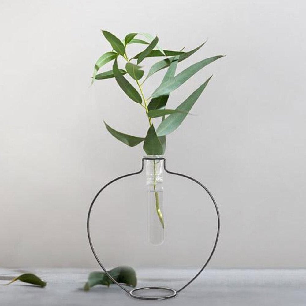 Abbott Collection Round Frame Glass Bud Vase - Wide Shape